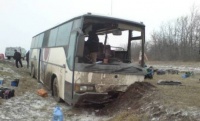 На трассе «Дон» в Воронежской области столкнулись грузовик и автобус